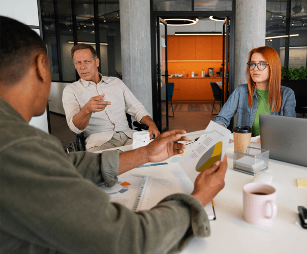 Professional team meeting